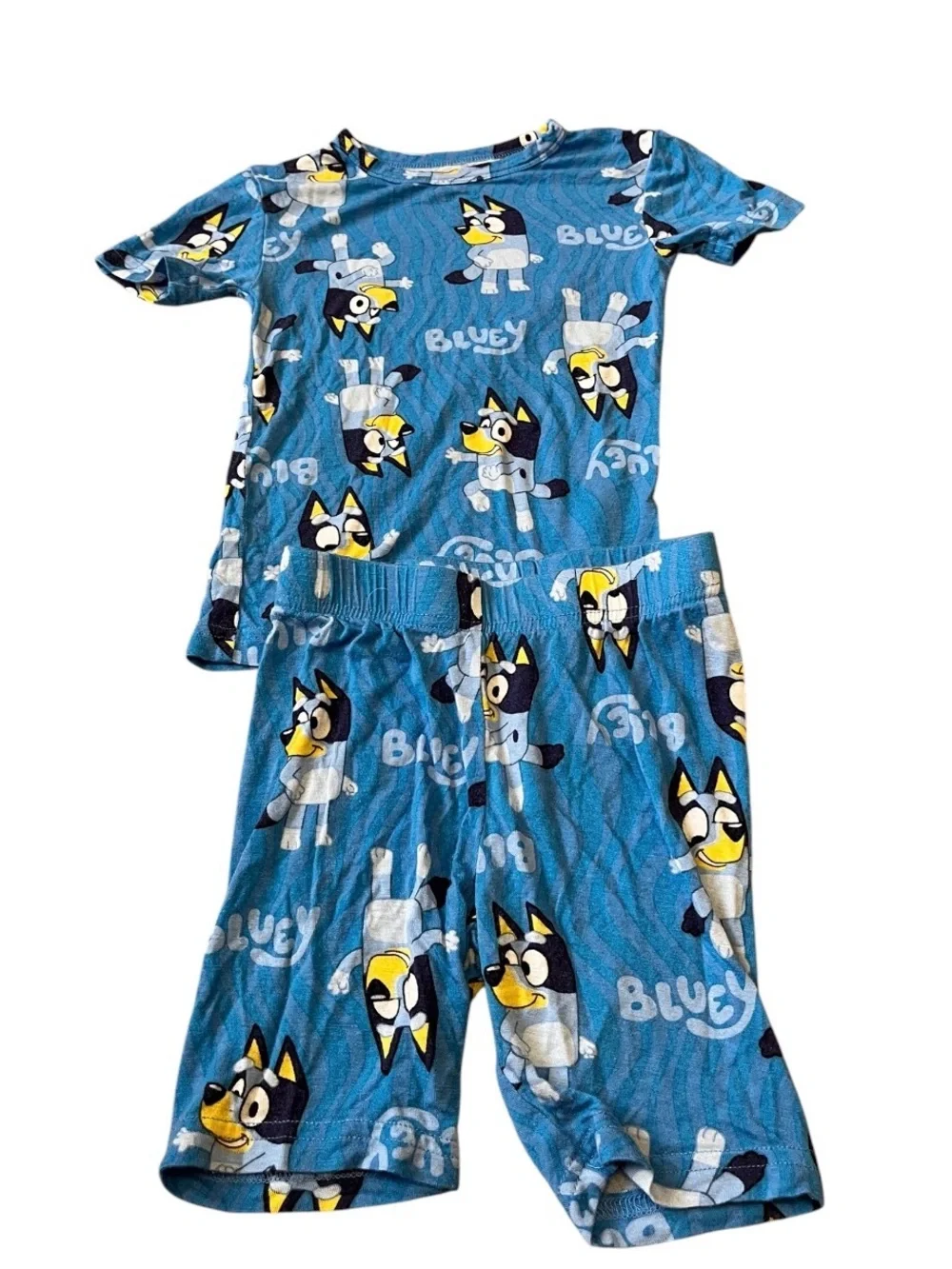 Bluey Kids Blue Short Pajama Set - Blue Toddler Boy Size 4